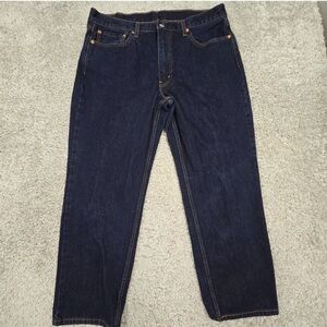 Levis 550 Jeans Mens 38x30 (Fits 38x28.5) Blue Relaxed Tapered Dark Wash Denim
